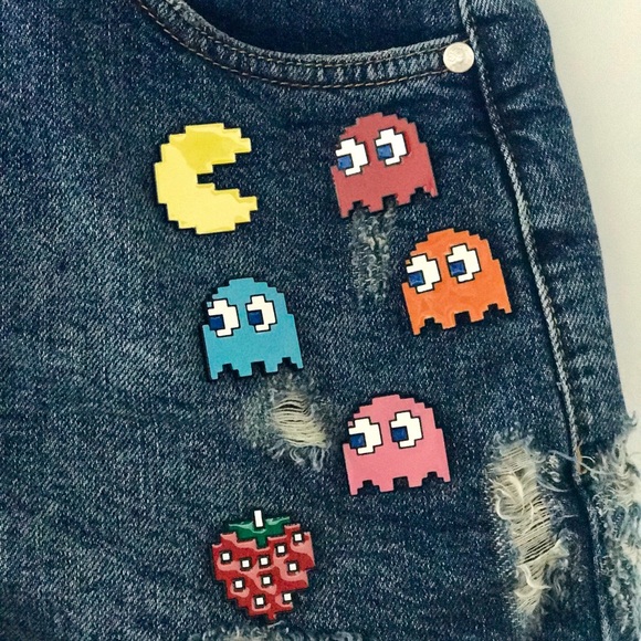 Pac-Man Denim Bermuda Shorts - Picture 2 of 3